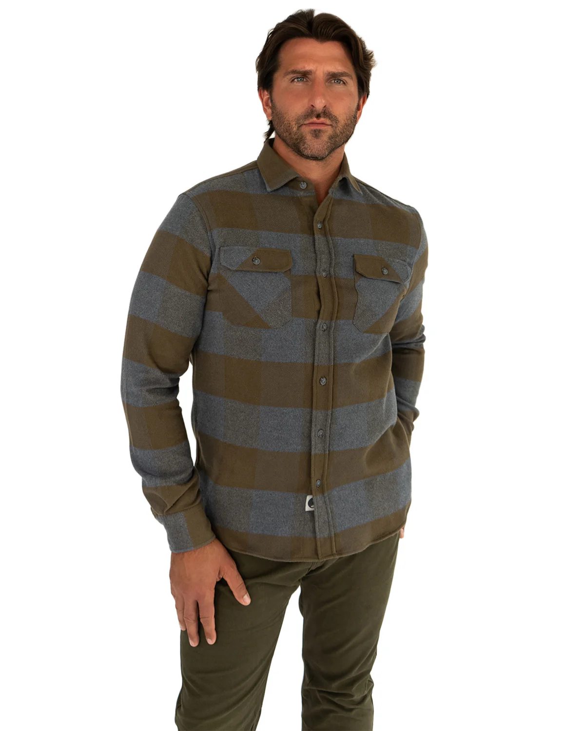 Field Grand Flannel, Caper Green - Image 3
