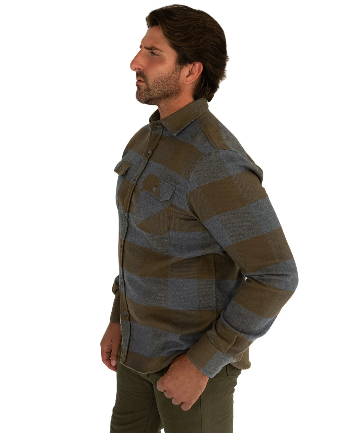 Field Grand Flannel, Caper Green - Image 4
