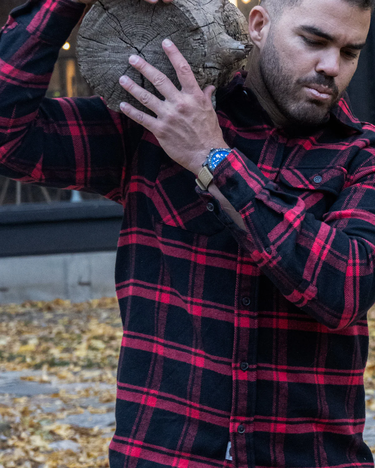 Field Grand Flannel, Huntsman Plaid in Black - Image 17