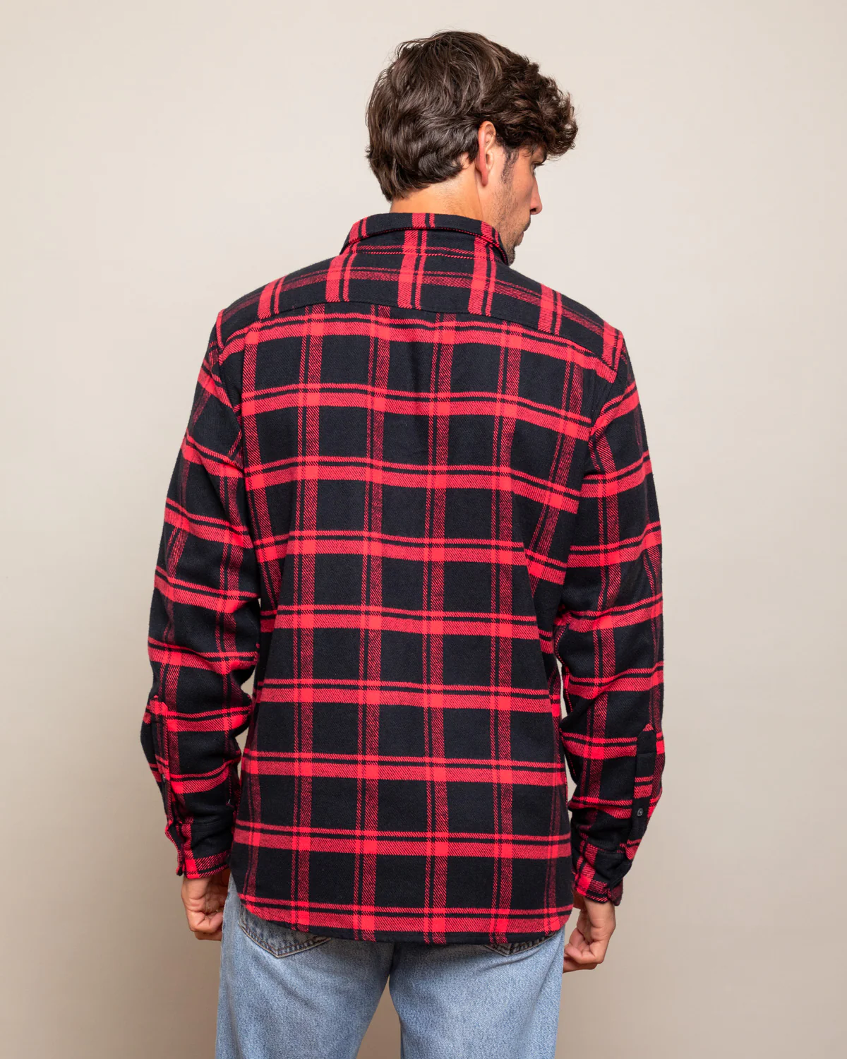 Field Grand Flannel, Huntsman Plaid in Black - Image 5