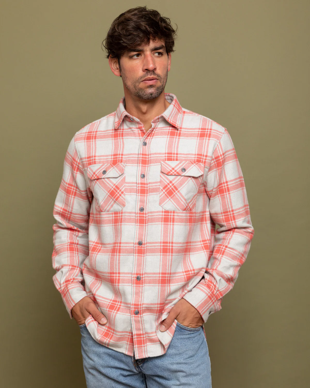 Field Grand Flannel, Oatmeal - Image 5