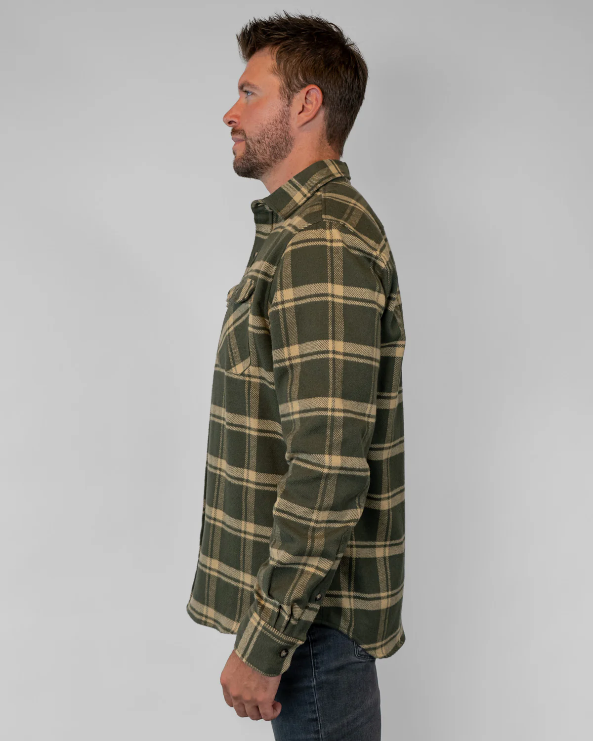 Field Grand Flannel, Olive - Image 3