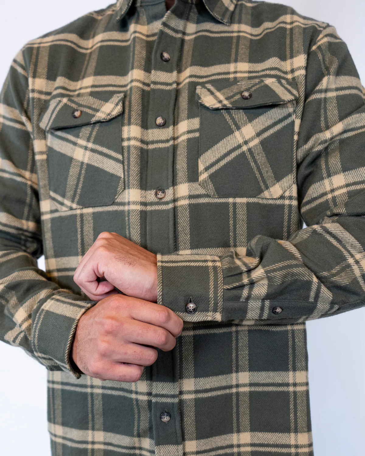 Field Grand Flannel, Olive - Image 6