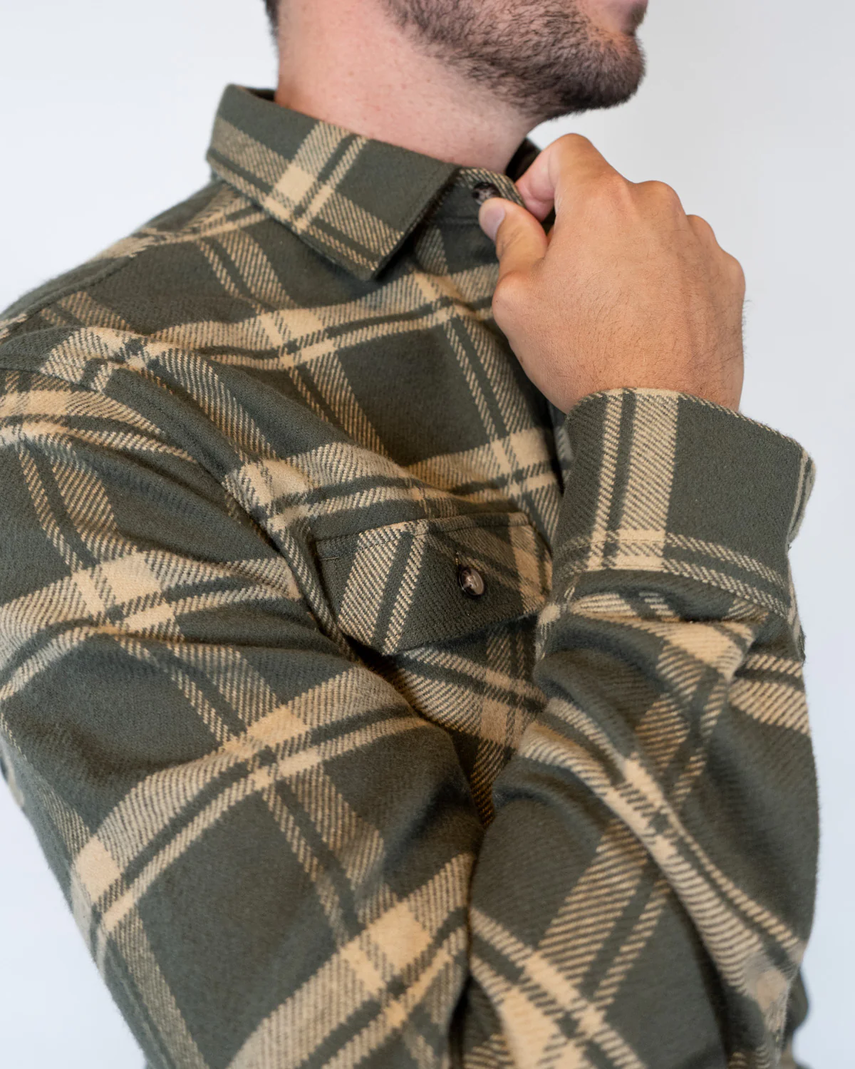 Field Grand Flannel, Olive - Image 7