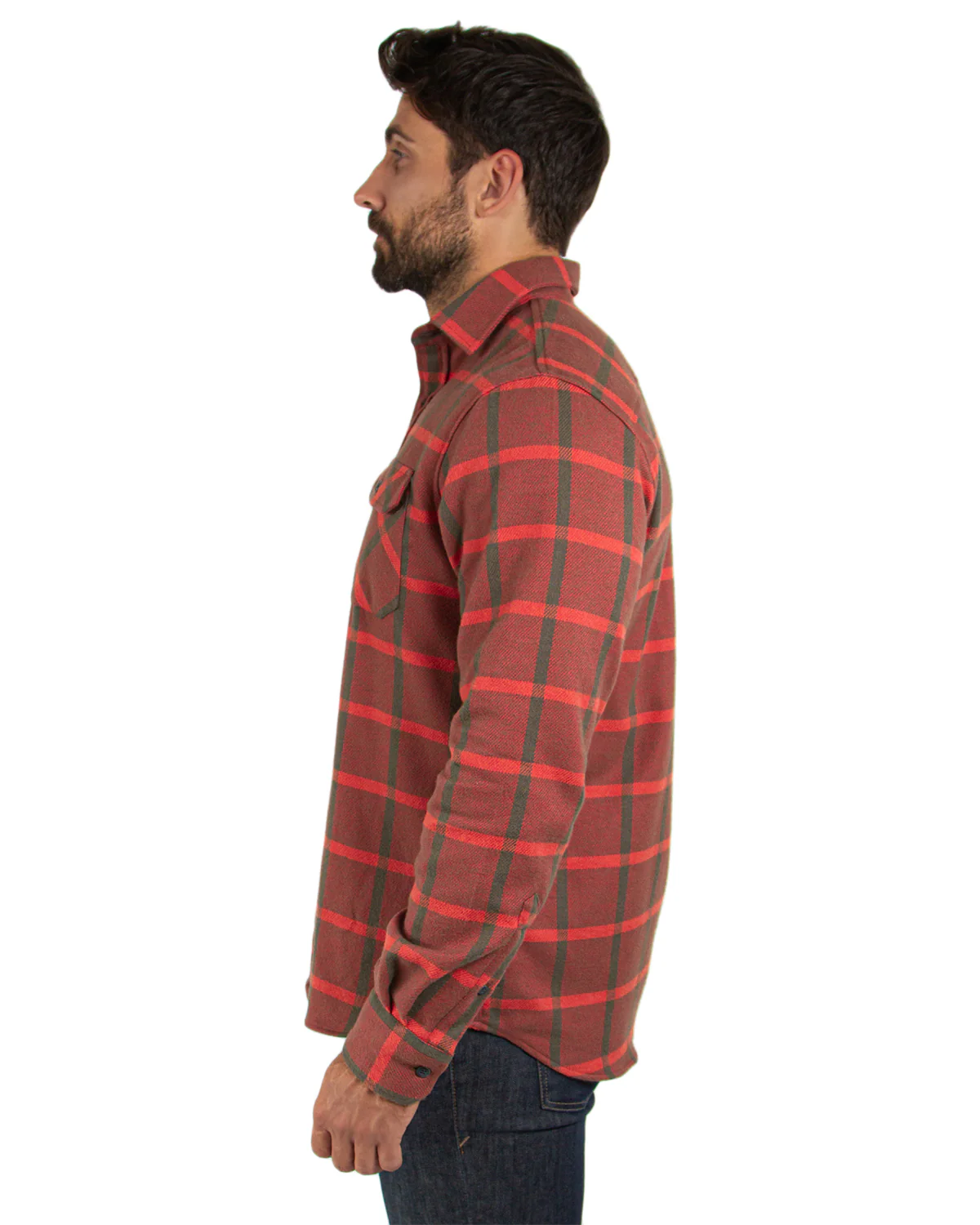 Field Grand Flannel, Brick Windowpane - Image 3