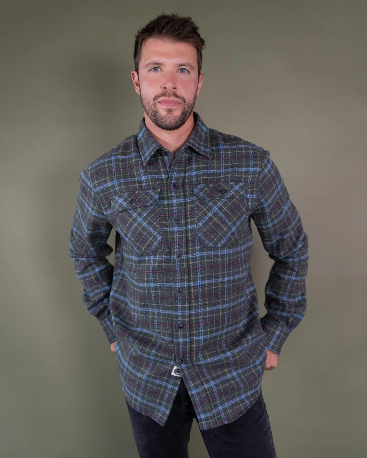 Field Grand Flannel, Spruce - Image 3