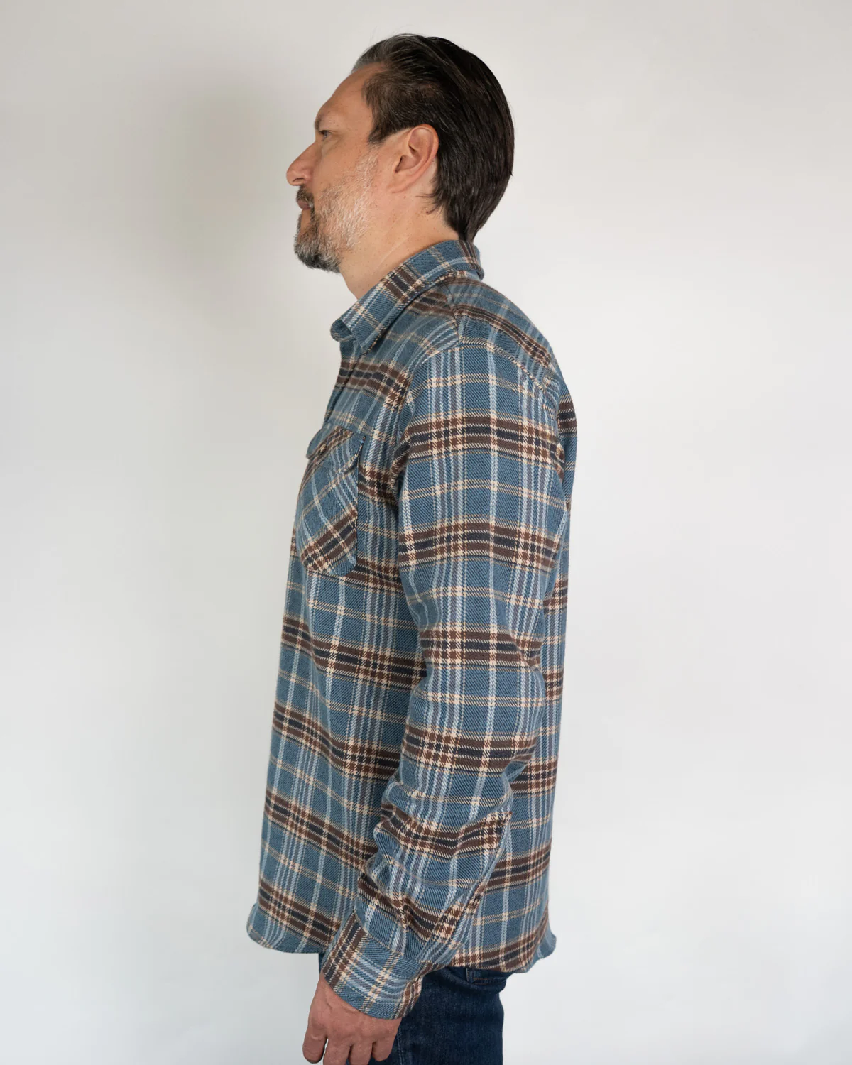Field Grand Flannel, Steel Blue - Image 15