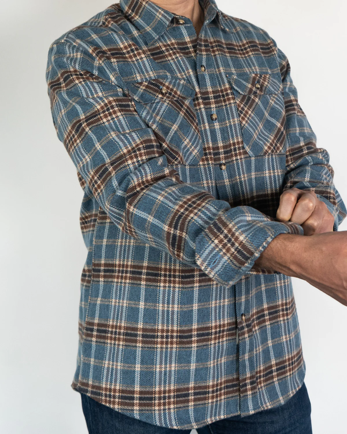 Field Grand Flannel, Steel Blue - Image 17