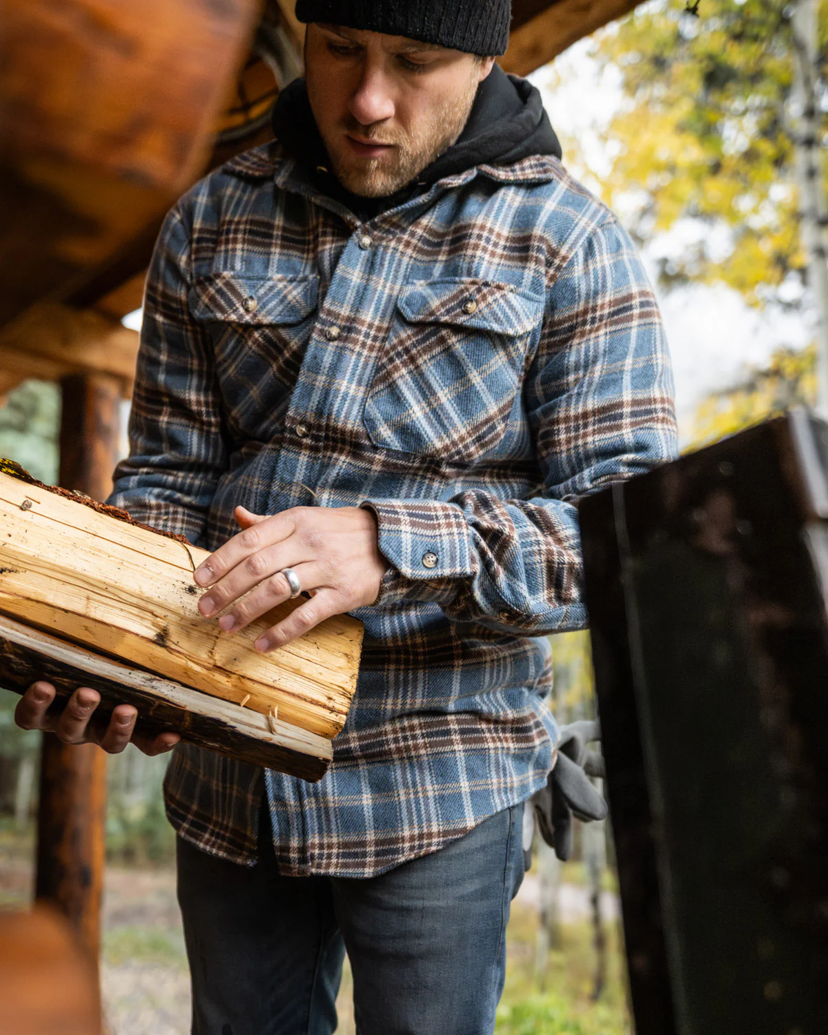 Field Grand Flannel, Steel Blue - Image 5