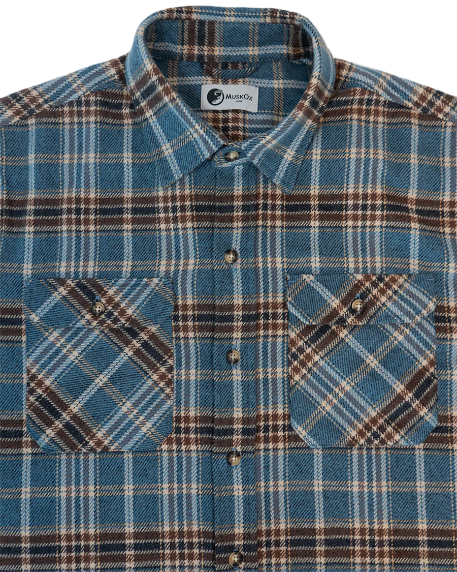 Field Grand Flannel, Steel Blue - Image 8