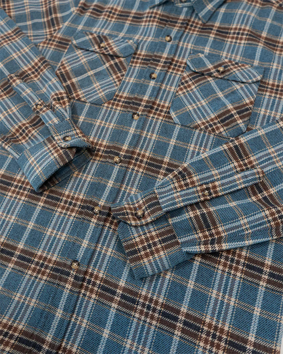 Field Grand Flannel, Steel Blue - Image 9