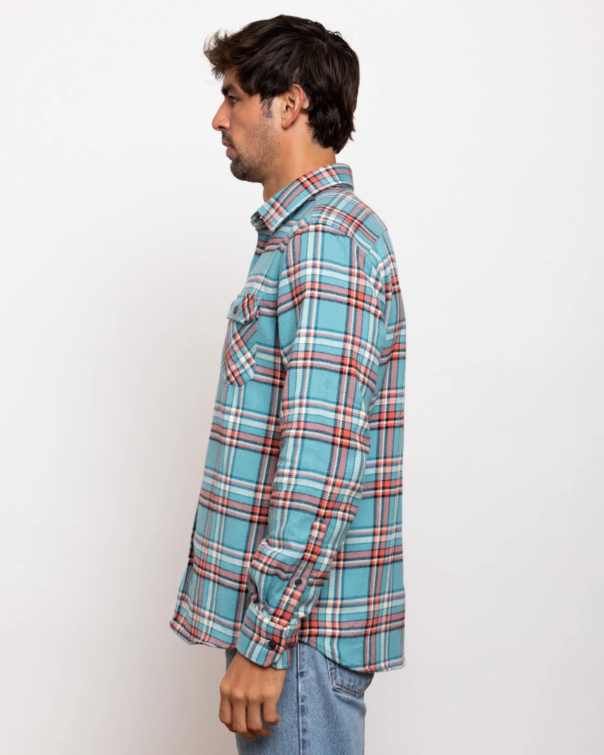 Field Grand Flannel, Teal - Image 13