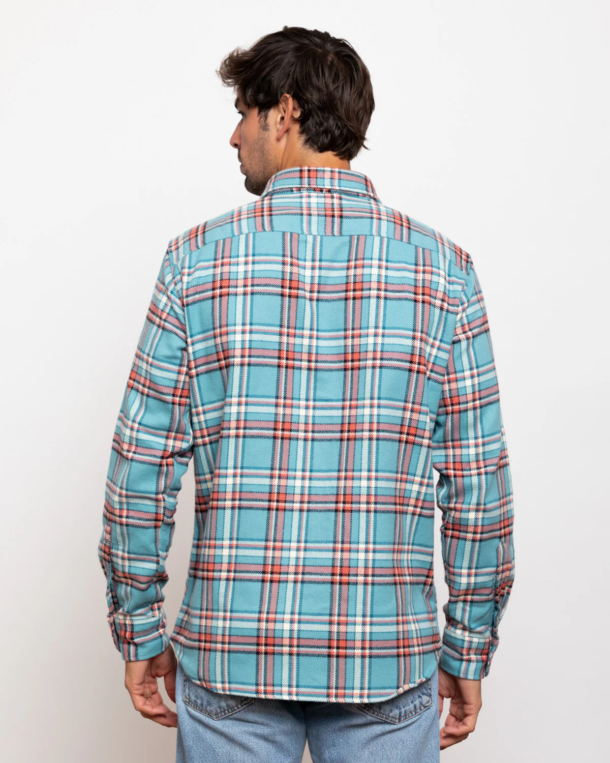 Field Grand Flannel, Teal - Image 14