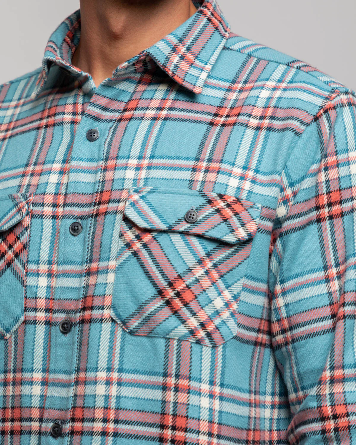 Field Grand Flannel, Teal - Image 15