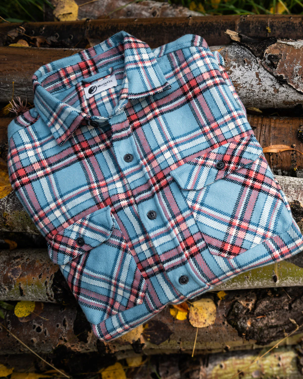 Field Grand Flannel, Teal - Image 5