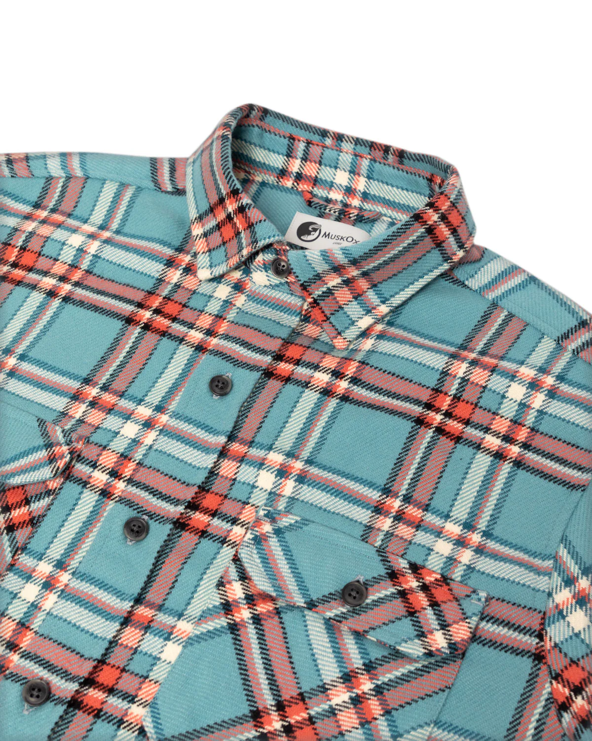 Field Grand Flannel, Teal - Image 6