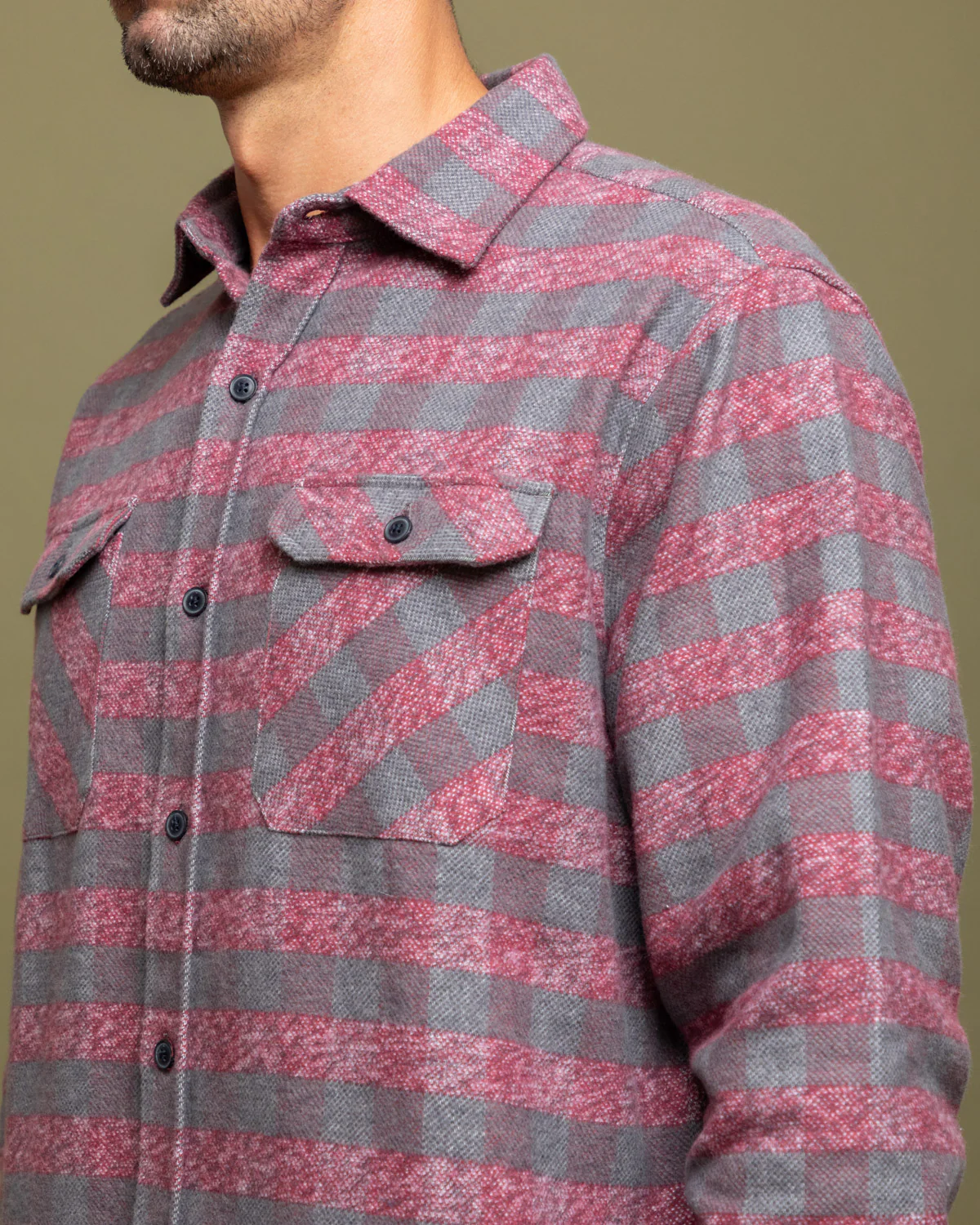 Grand Flannel, Burgundy - Image 4