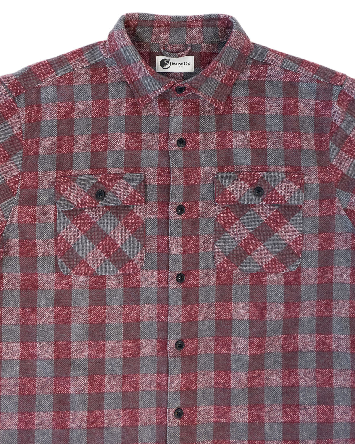 Grand Flannel, Burgundy, Relaxed Fit - Image 11