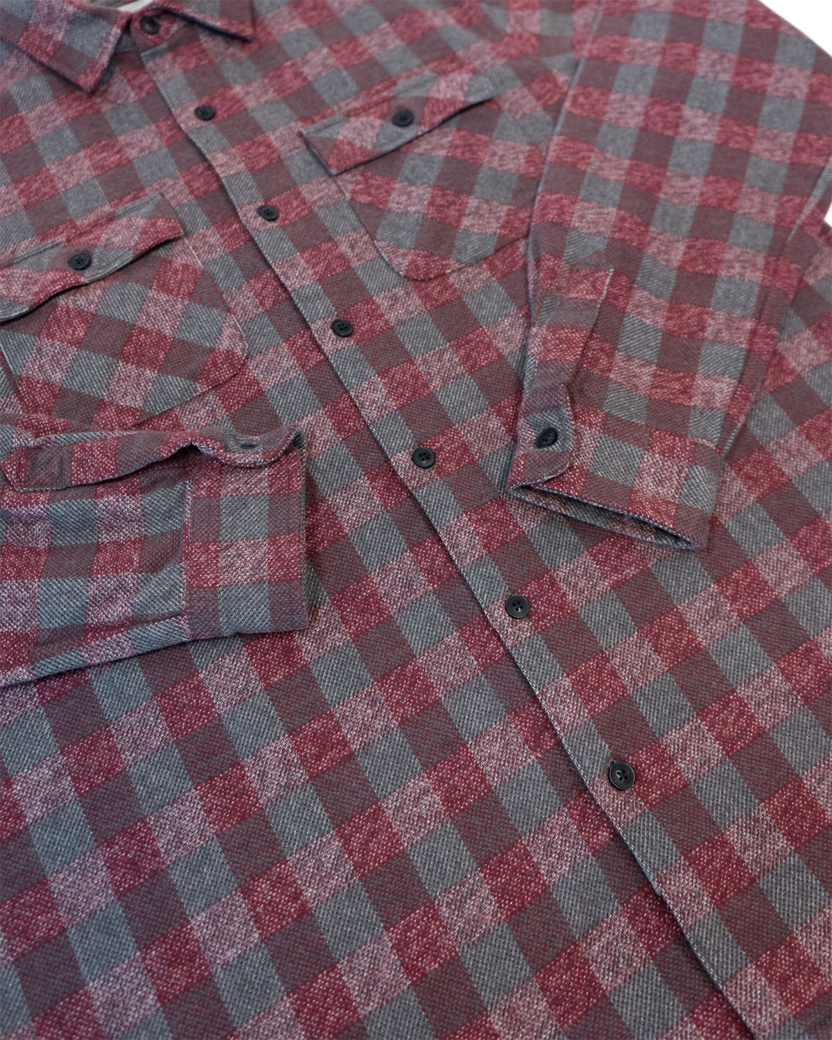 Grand Flannel, Burgundy, Relaxed Fit - Image 12