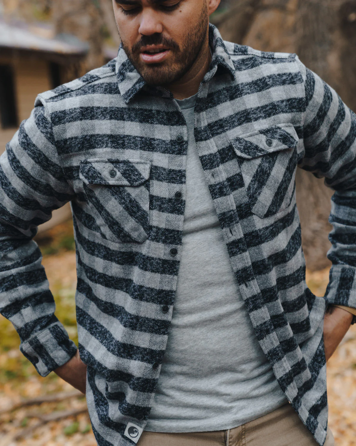Grand Flannel, Charcoal Gingham - Image 15
