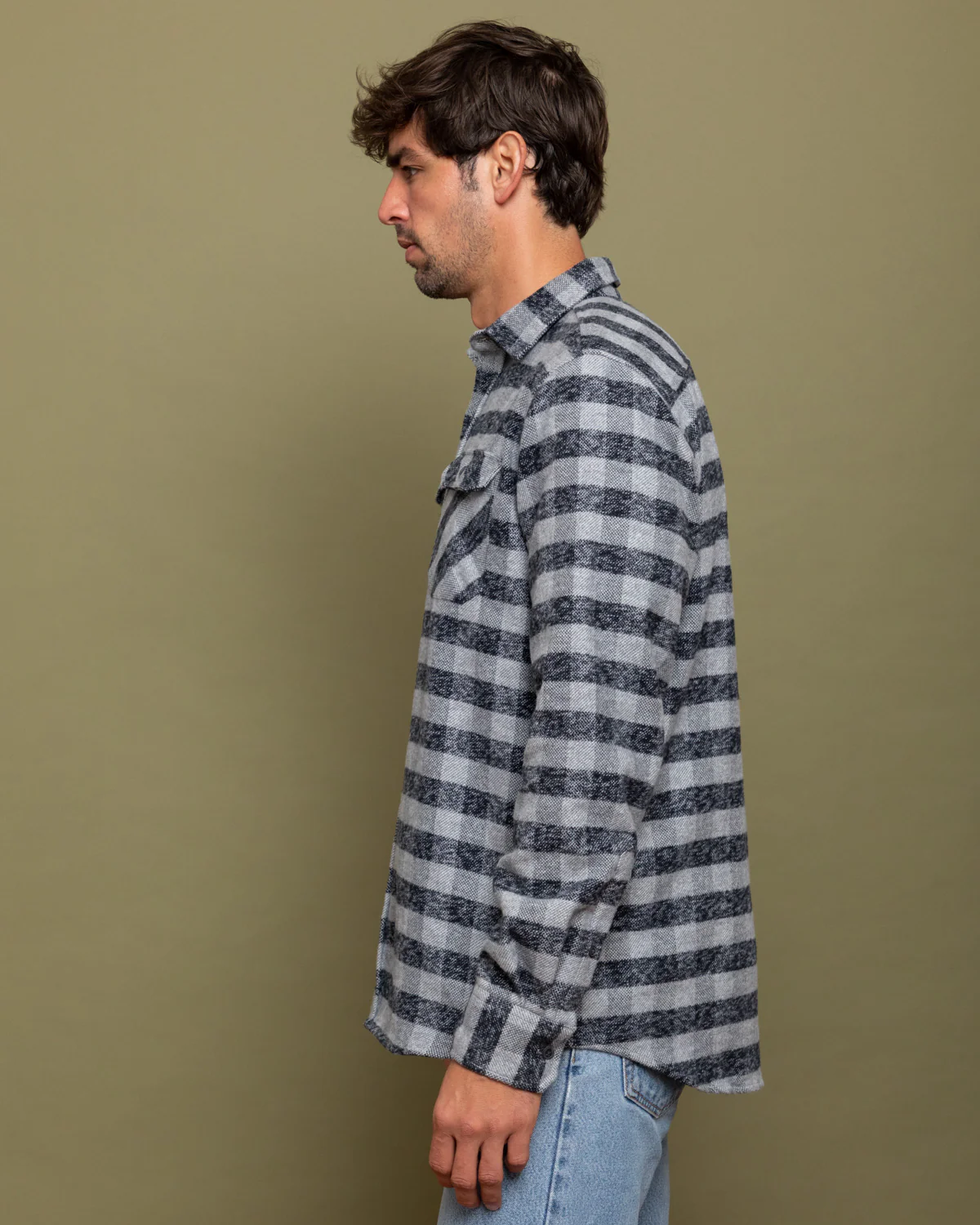 Grand Flannel, Charcoal Gingham - Image 4