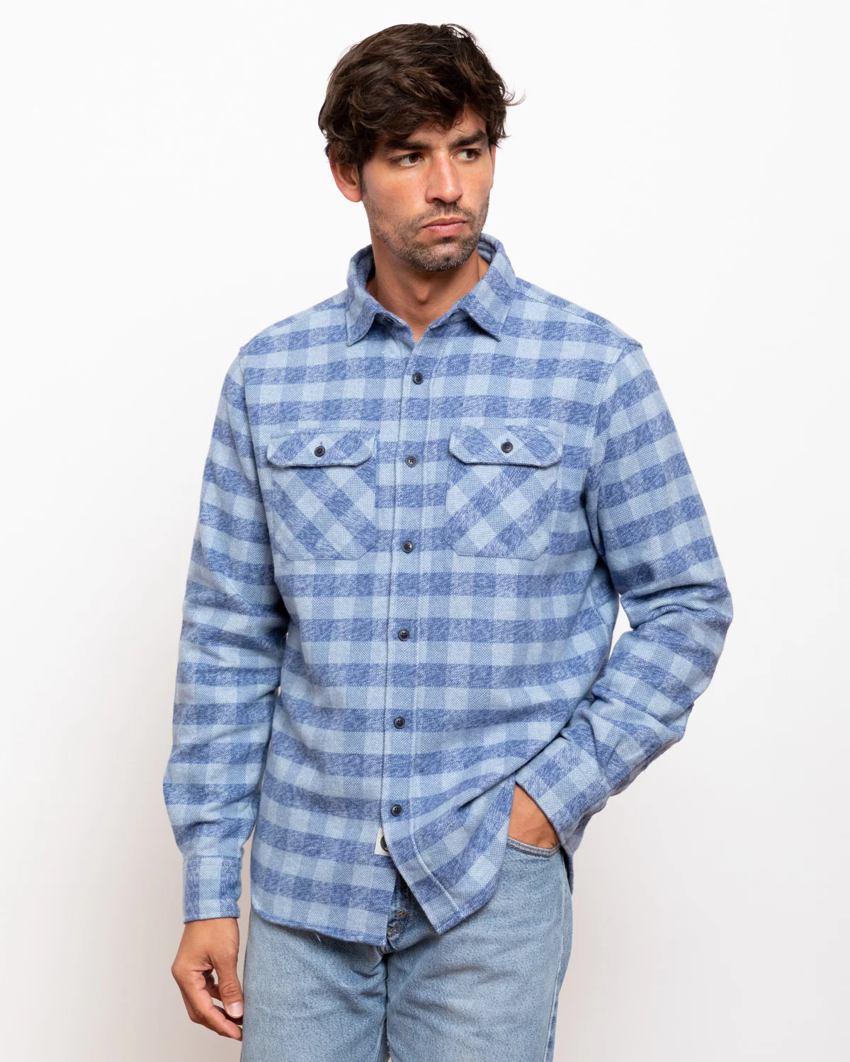 Grand Flannel, Checkered Blue - Image 3