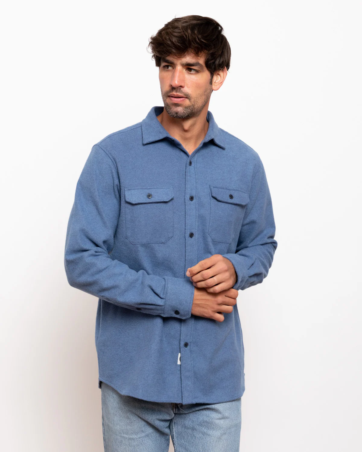 Grand Flannel, Lake Blue - Image 4