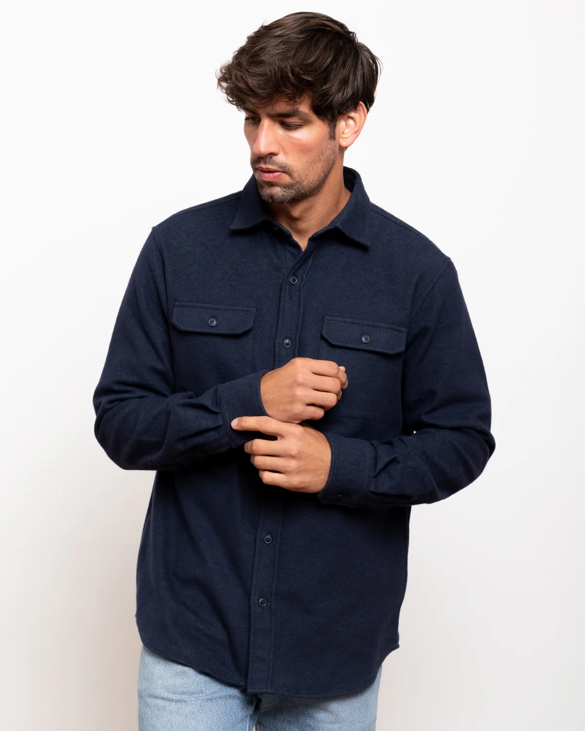 Grand Flannel, Navy - Image 6