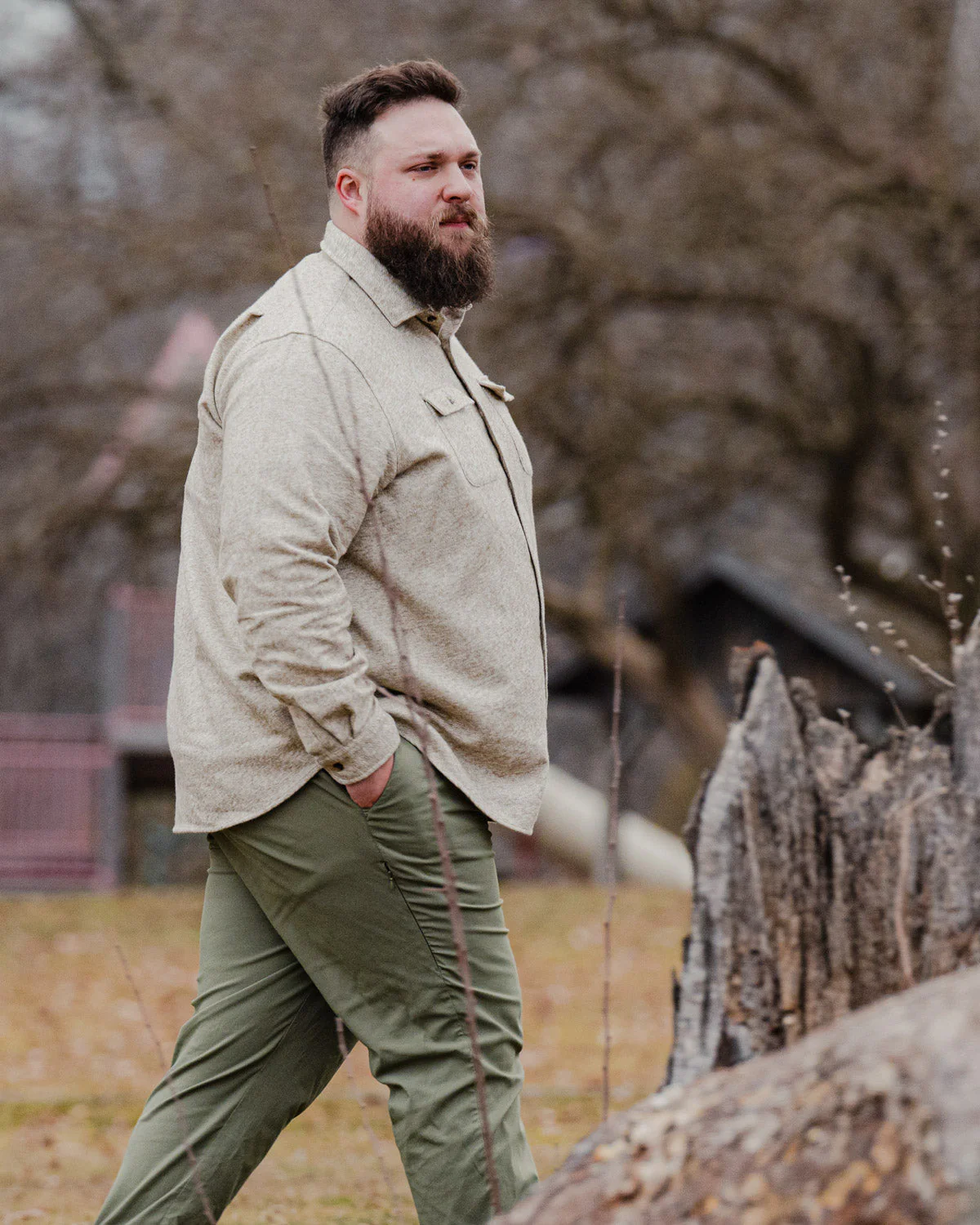 Grand Flannel, Seagrass, Relaxed Fit - Image 12