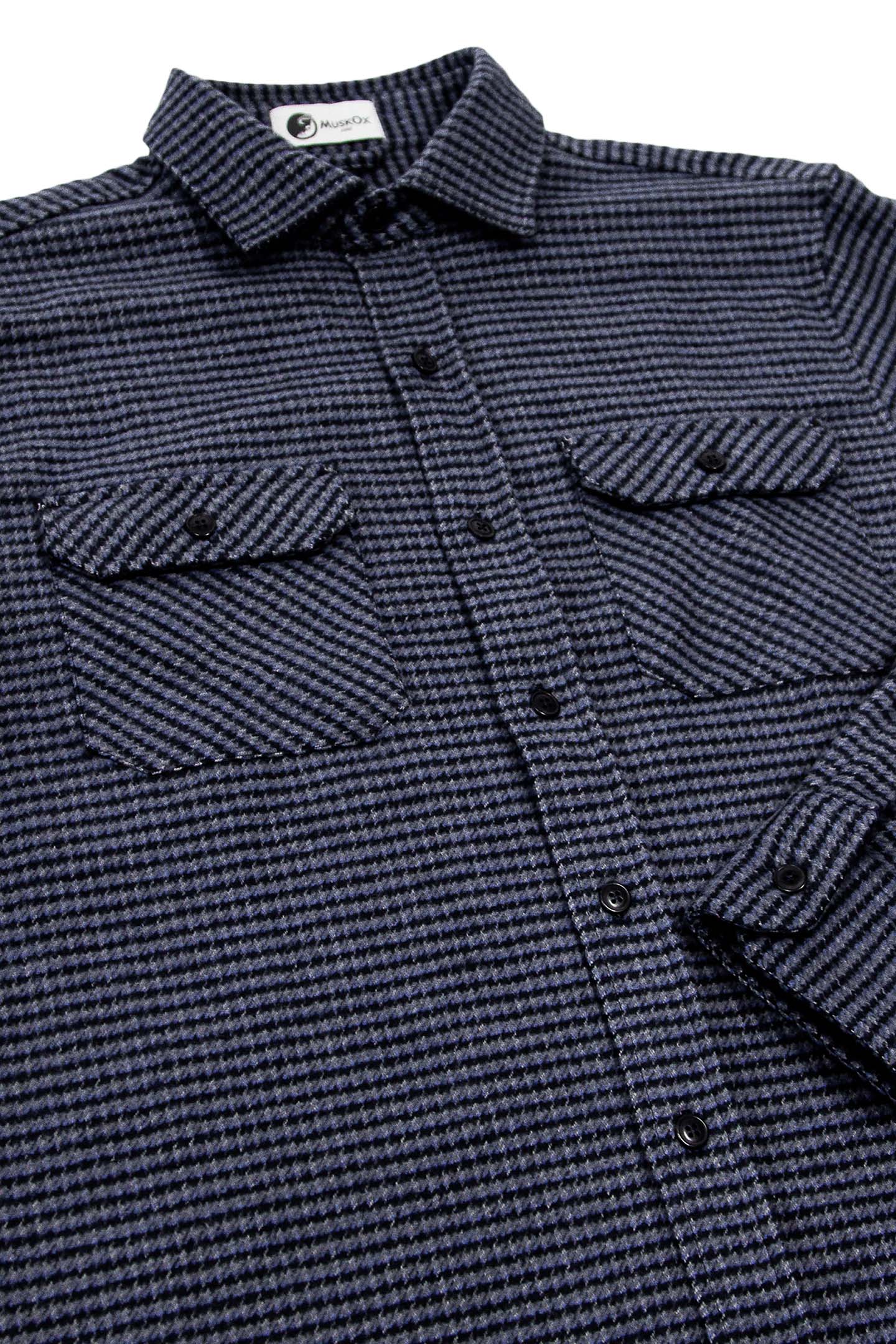 Grand Flannel, Dark Blue Mini Check - Image 6