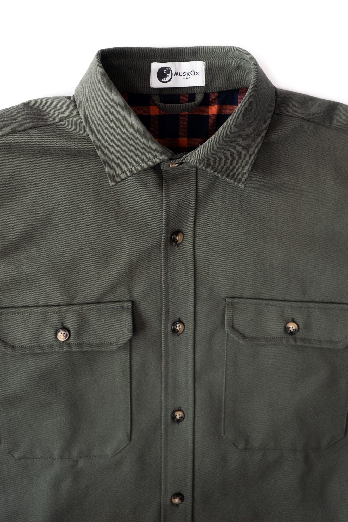Lined Yukon Flannel Shirt Jacket, Olive - Image 10