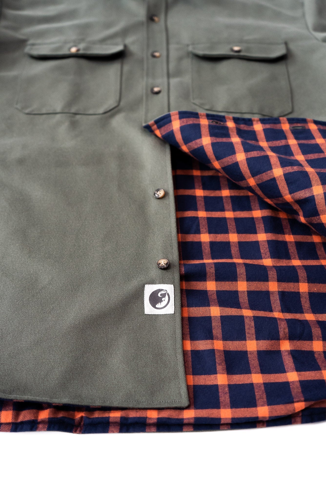 Lined Yukon Flannel Shirt Jacket, Olive - Image 11