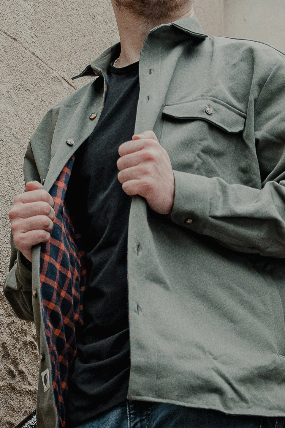 Lined Yukon Flannel Shirt Jacket, Olive - Image 13