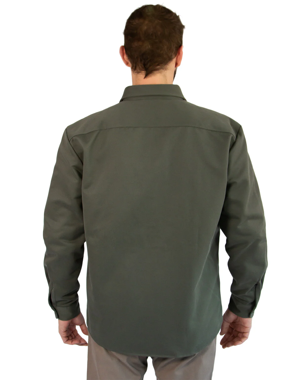 Lined Yukon Flannel Shirt Jacket, Olive - Image 6
