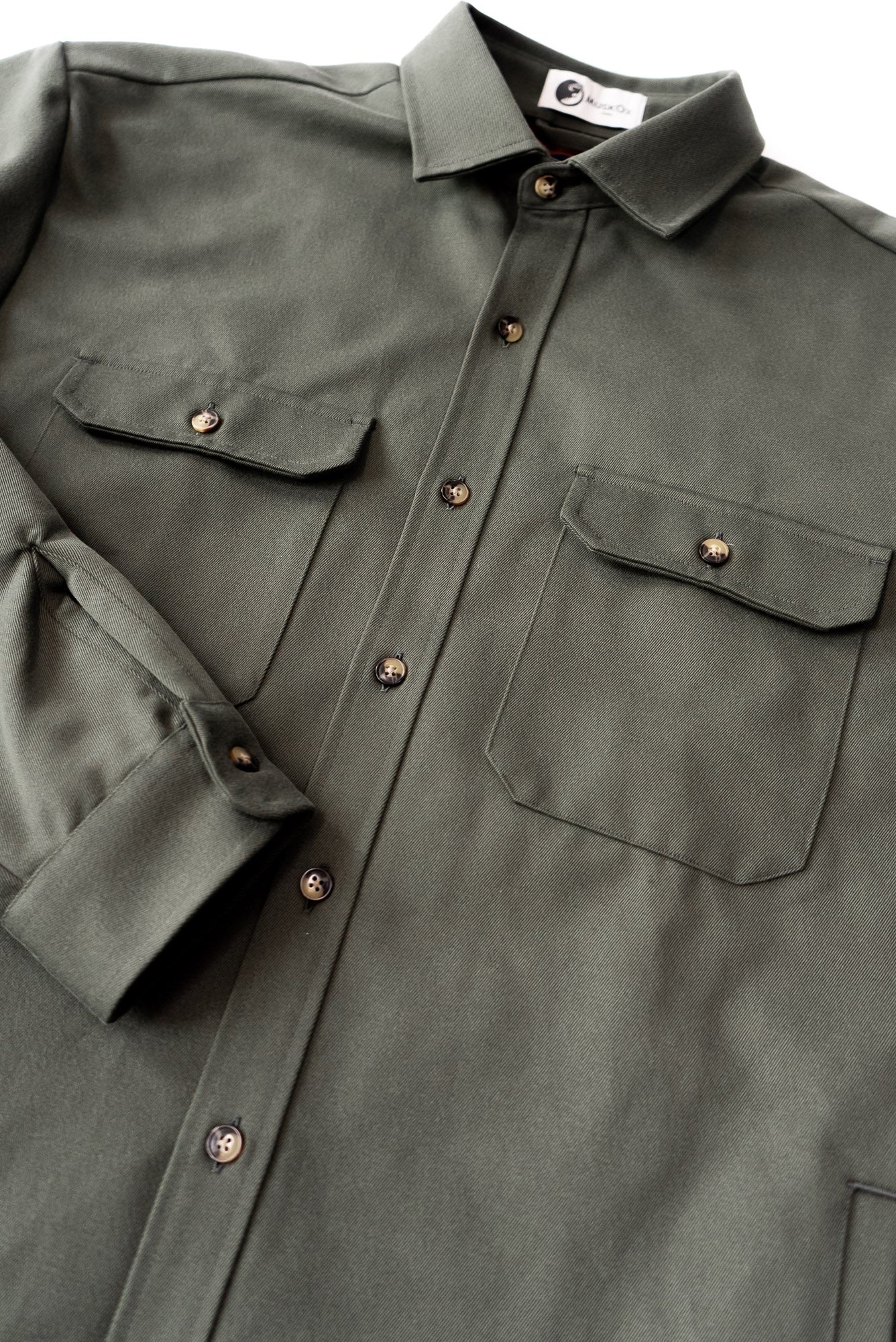 Lined Yukon Flannel Shirt Jacket, Olive - Image 7