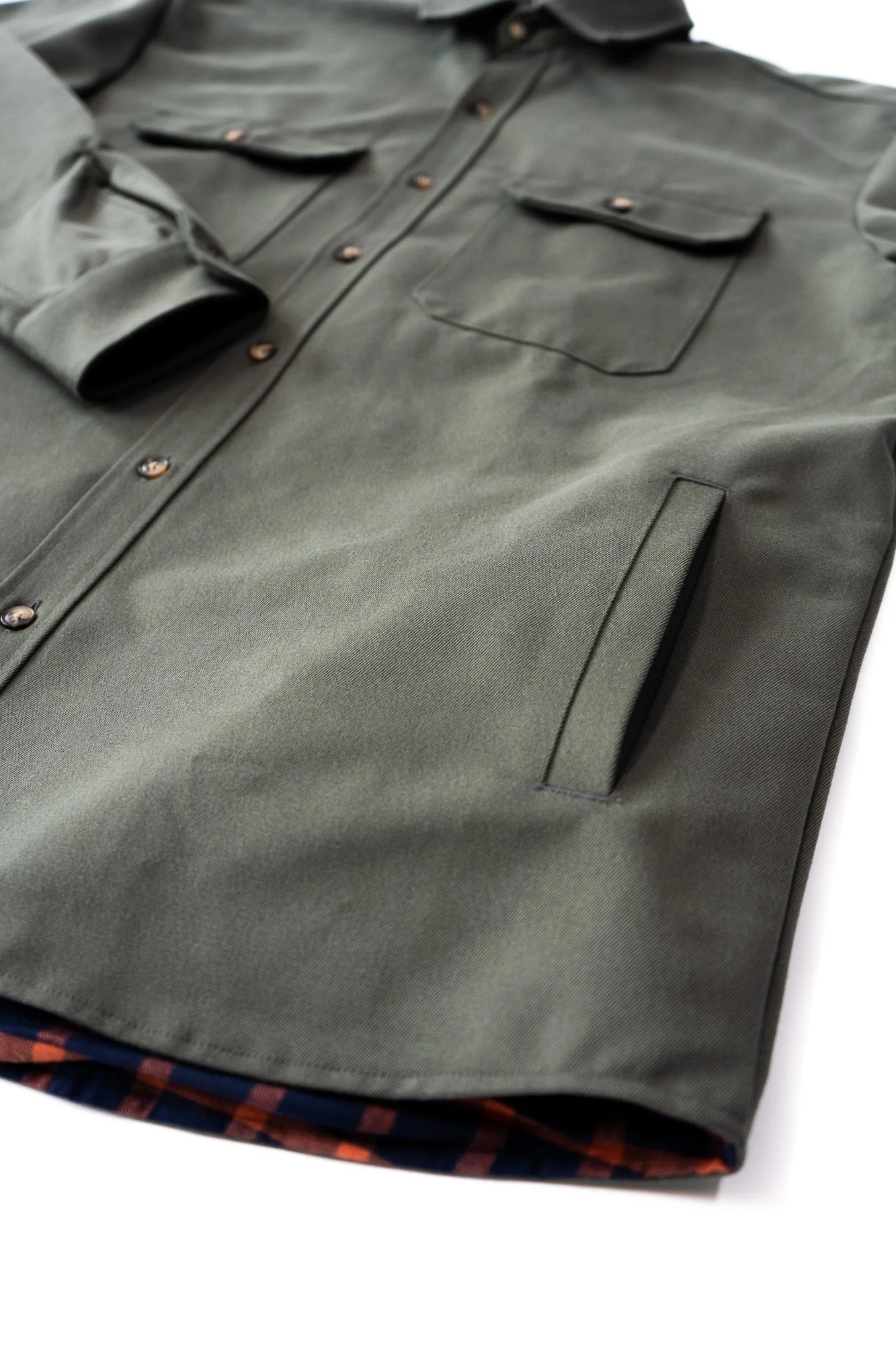 Lined Yukon Flannel Shirt Jacket, Olive - Image 9