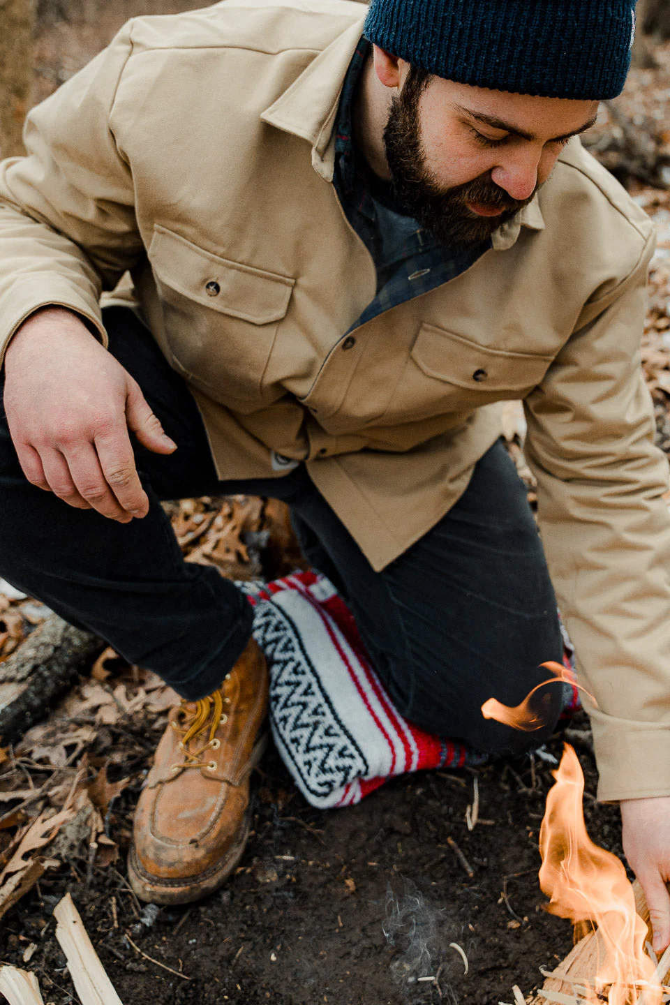 Lined Yukon Flannel Shirt Jacket, Tan - Image 11