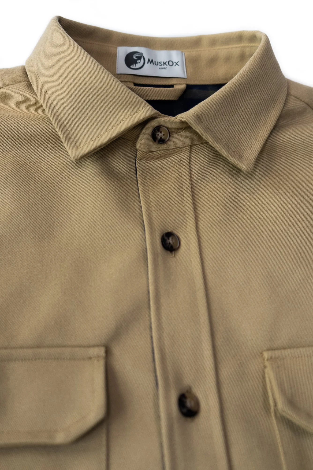 Lined Yukon Flannel Shirt Jacket, Tan - Image 12