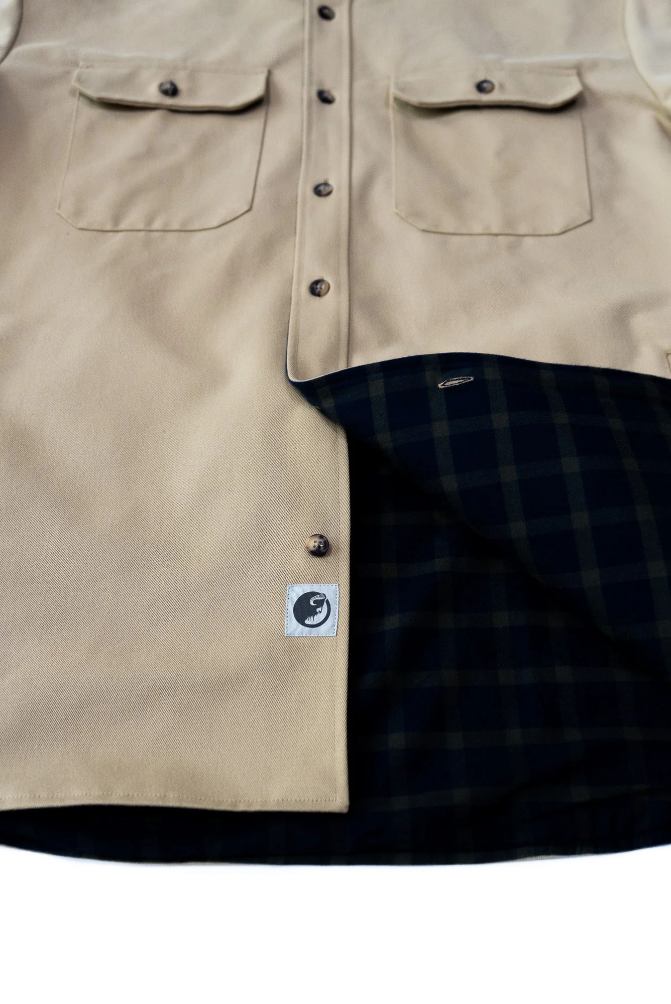 Lined Yukon Flannel Shirt Jacket, Tan - Image 15
