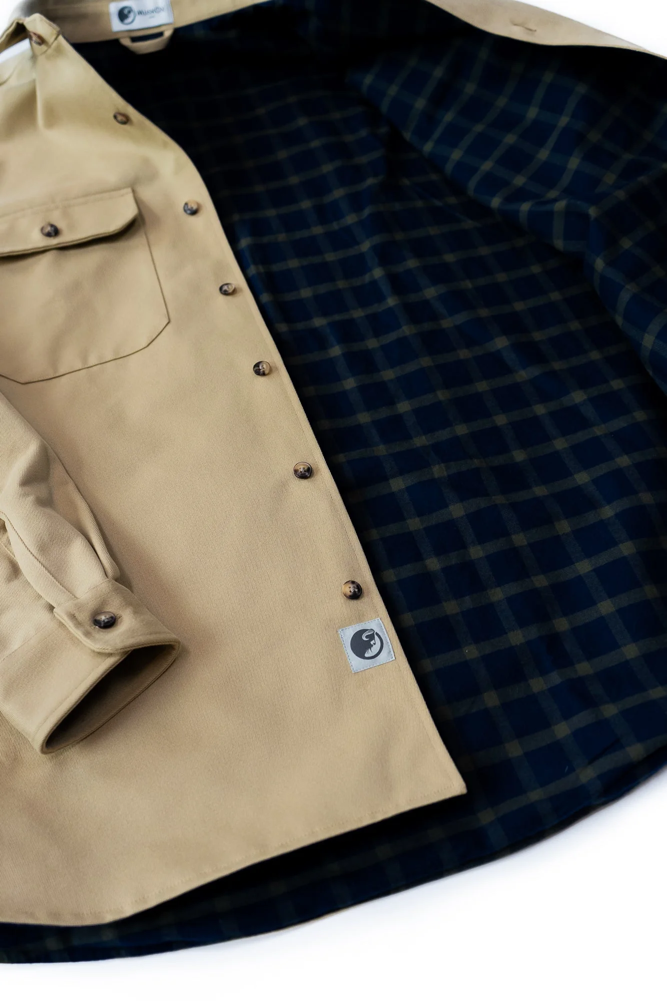 Lined Yukon Flannel Shirt Jacket, Tan - Image 16