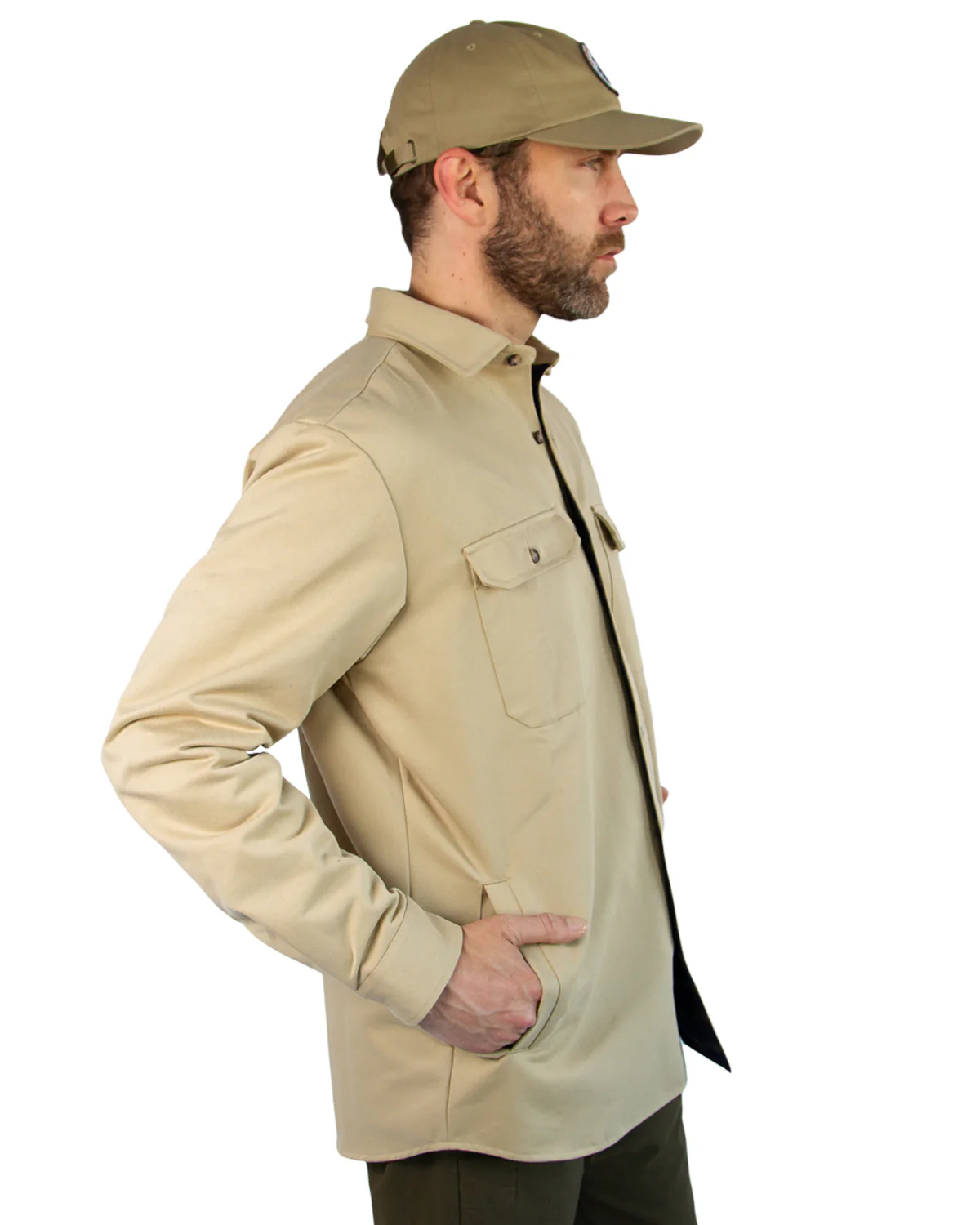 Lined Yukon Flannel Shirt Jacket, Tan - Image 7