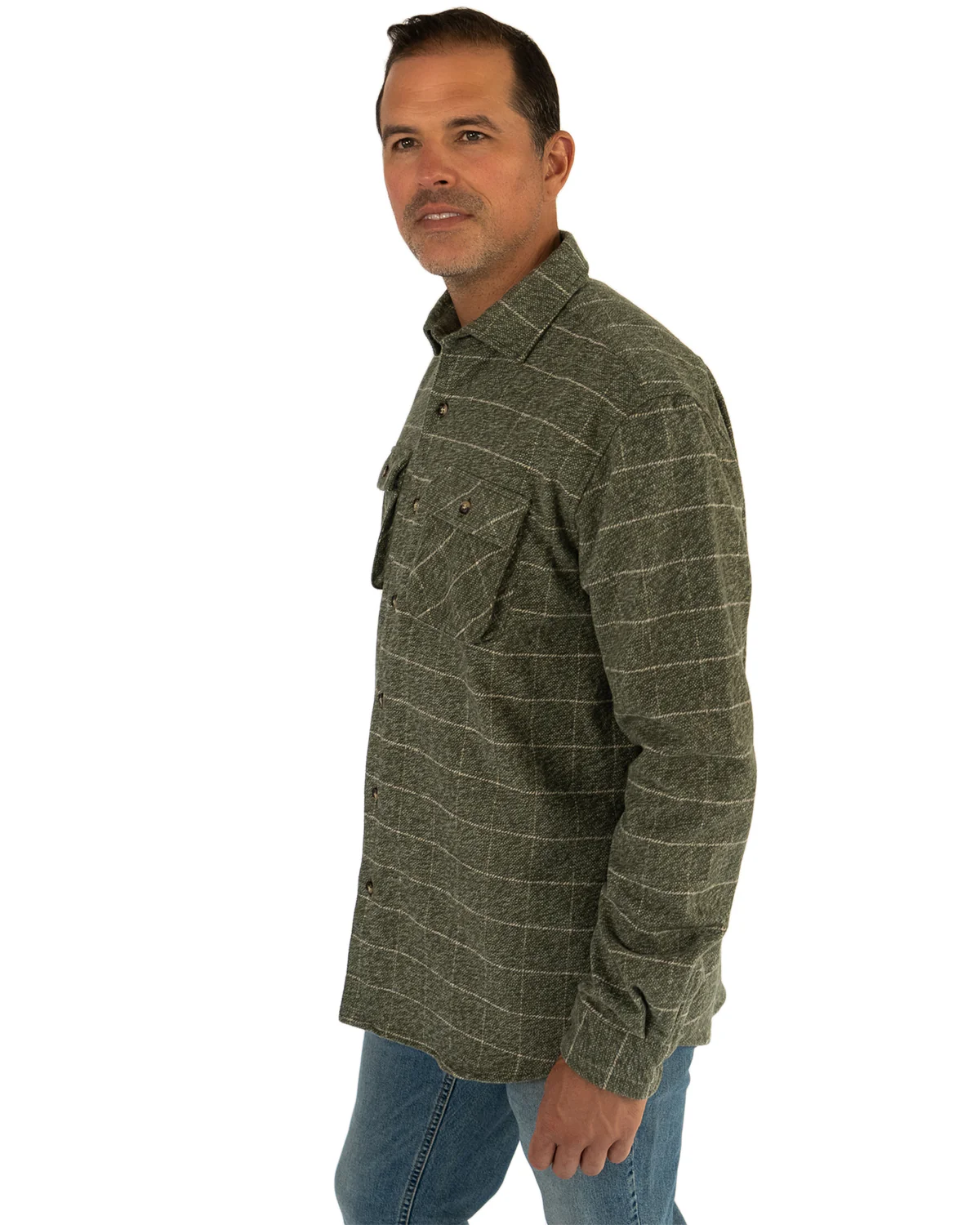 Relaxed Flannel, Moss - Image 3