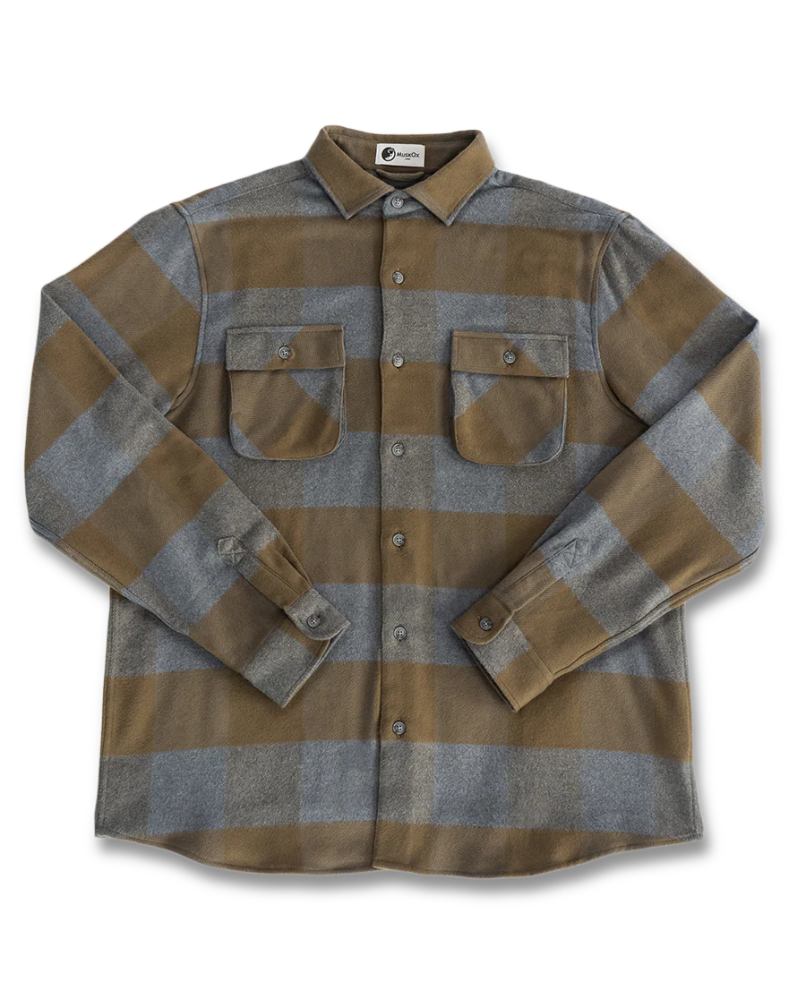 Relaxed Flannel, Caper Green