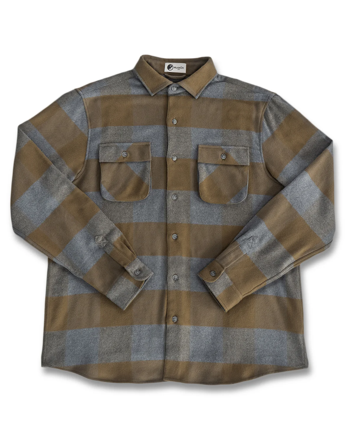 Relaxed Flannel, Caper Green - Image 2