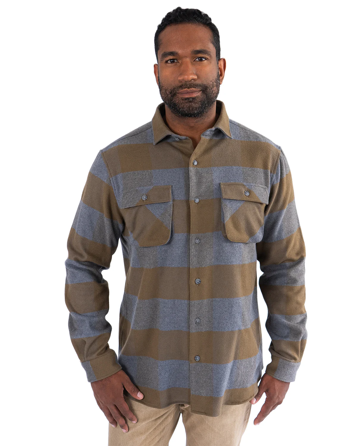 Relaxed Flannel, Caper Green - Image 3