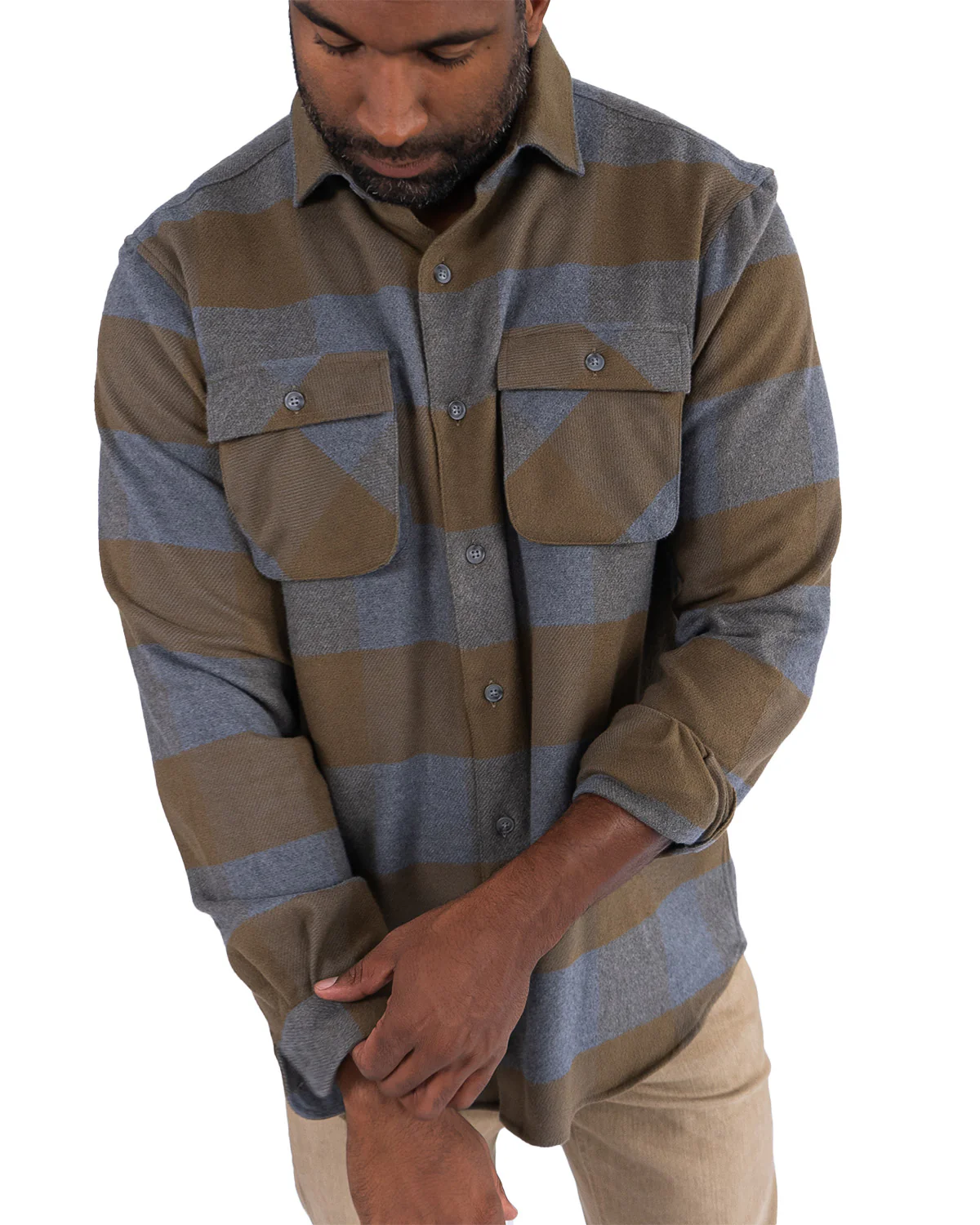 Relaxed Flannel, Caper Green - Image 7