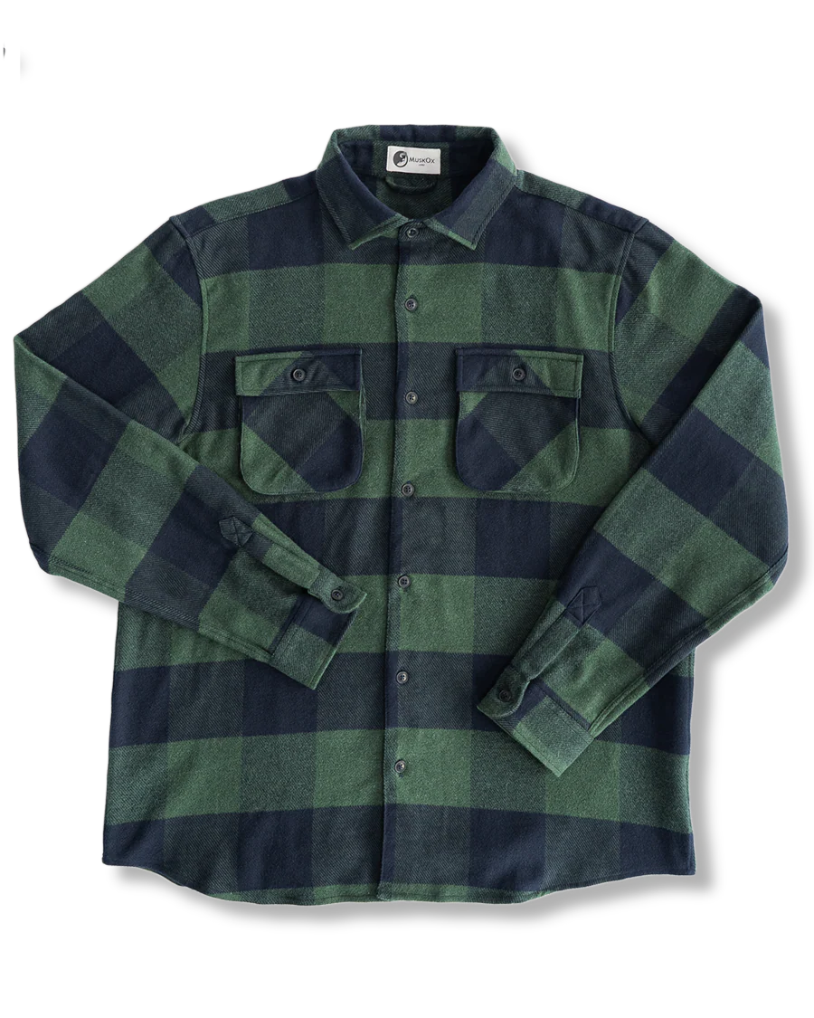 Relaxed Flannel, Giant Gingham in Navy