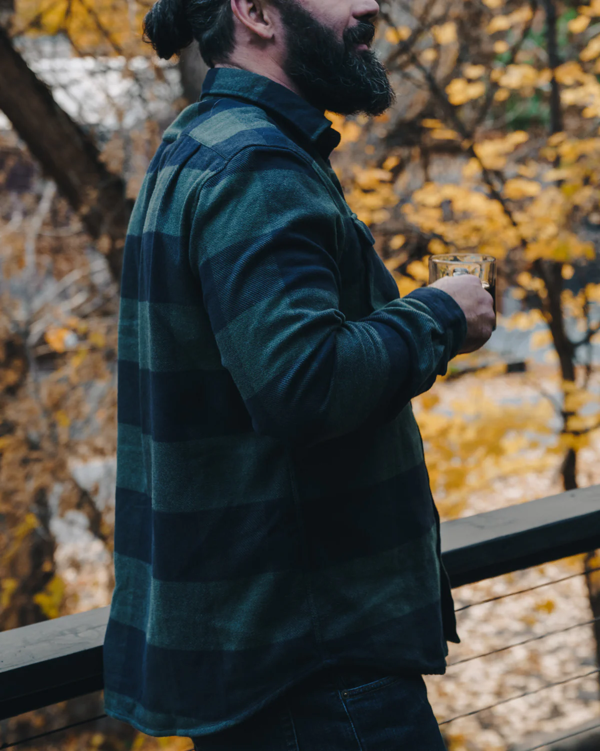 Relaxed Flannel, Giant Gingham in Navy - Image 11