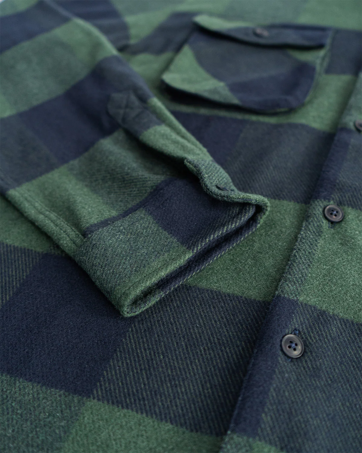 Relaxed Flannel, Giant Gingham in Navy - Image 15