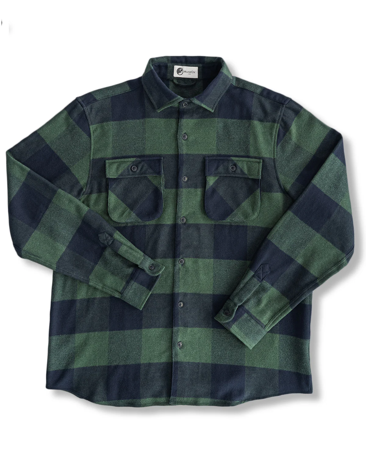 Relaxed Flannel, Giant Gingham in Navy - Image 2